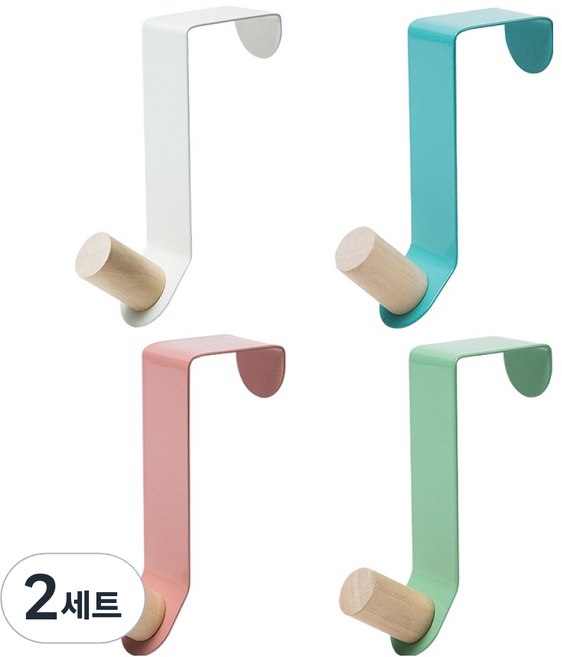 코히모 도어 행거 옷걸이 4종 세트 5W0240, 혼합, 2세트