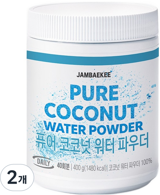 Jambaekee 純椰子水粉, 400g, 2個