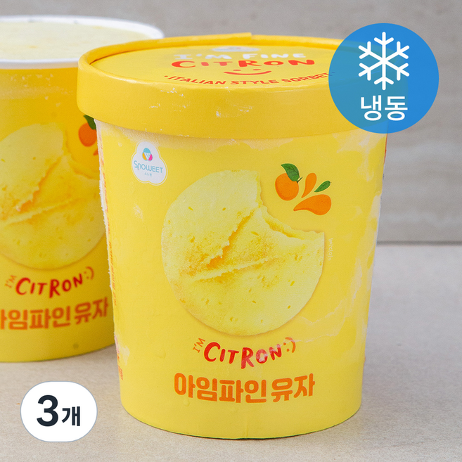 스노윗 아임 파인 유자 (냉동), 474ml, 1개입, 3개