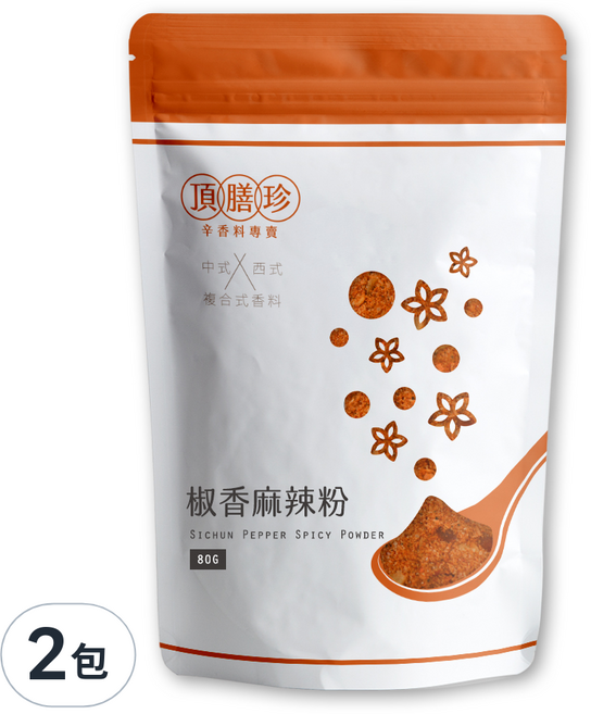 頂膳珍 椒香麻辣粉, 80g, 2包