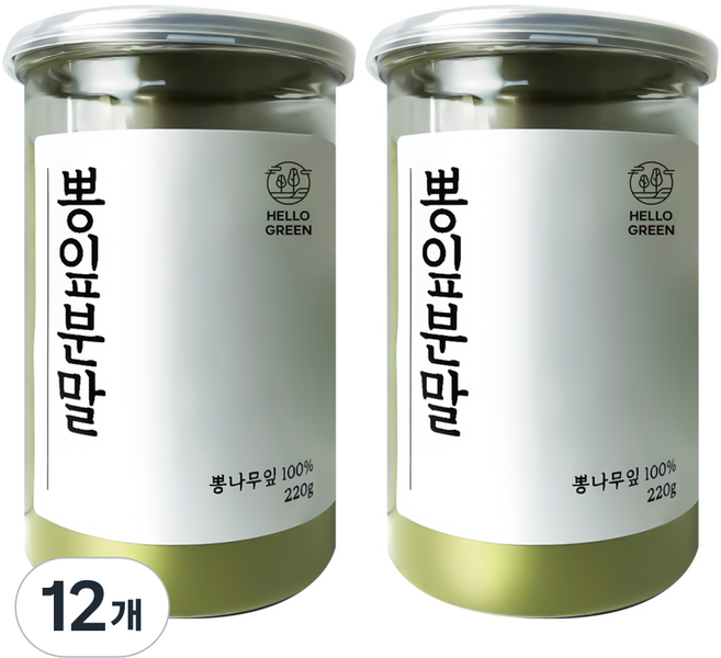 헬로우그린 국내산 뽕잎분말, 12개, 220g