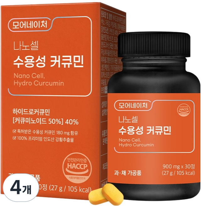 모어네이처 나노셀 수용성 커큐민, 30정, 4개