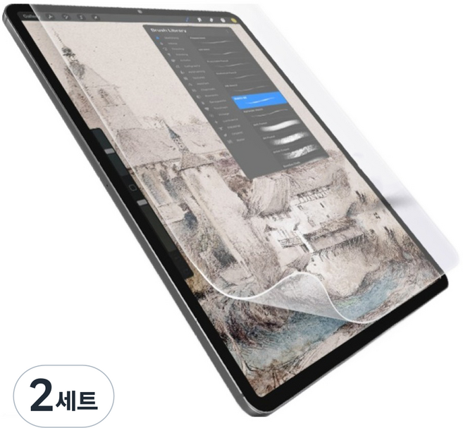 스코코 종이질감 태블릿 액정보호필름, 2세트