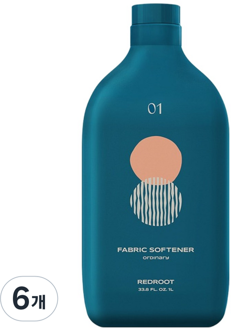 레드루트 유아용 비건 섬유유연제 오디너리향, 1L, 6개