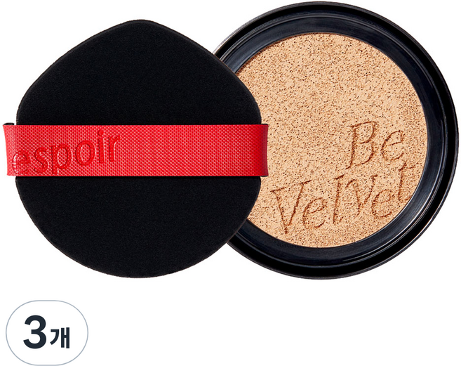 espoir 艾絲珀 Bvelvet 遮瑕氣墊粉餅補充蕊 13g, 21號 象牙白, 3個