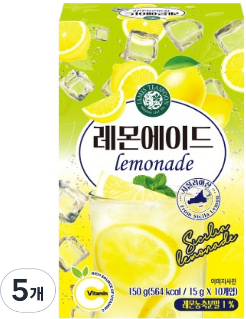제임스티스푼 레몬에이드, 5개, 10개입, 15g