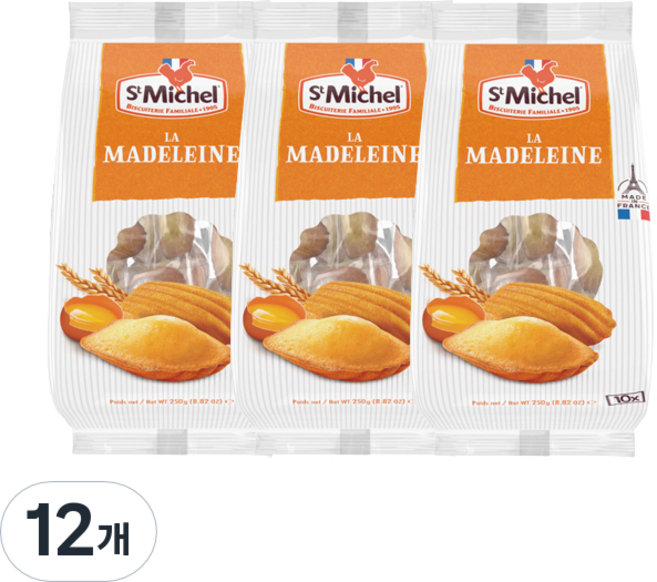 생미쉘 마들렝 과자케이크, 250g, 12개