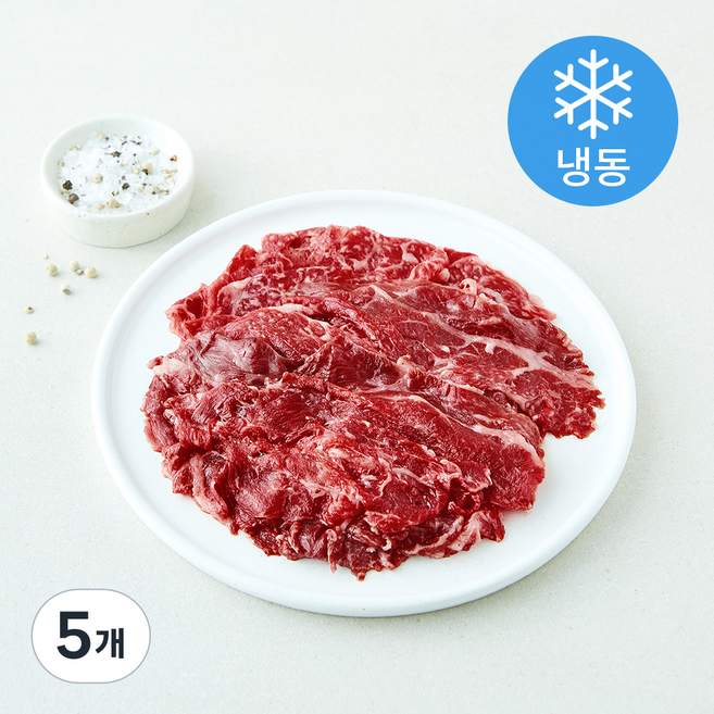 대정한우 1++ (7) 등급 목심 구이용 / 샤브샤브용 (냉동), 5개, 200g