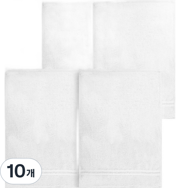 송월타월 심플 컬러 핸드타올 40g 30수 면사 28 x 40 cm, 하얀색, 10개