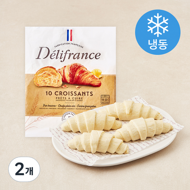 델리프랑스 버터 크로아상 (냉동), 55g, 2개, 10개입