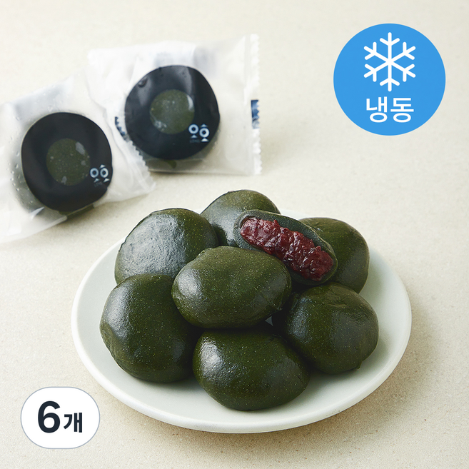 오호떡집 쑥팥 알꿀떡 (냉동), 50g, 6개, 7개입