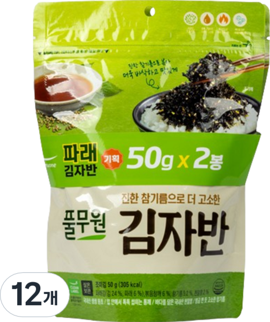 풀무원 김자반, 50g, 12개