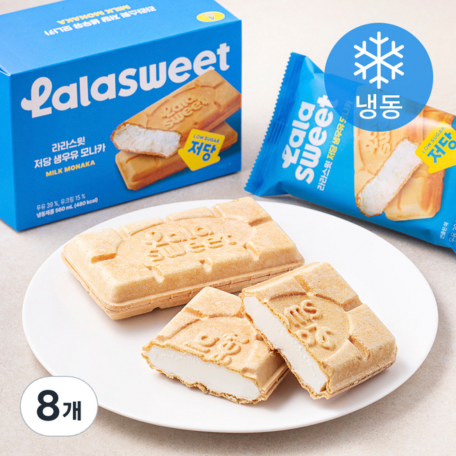 라라스윗 생우유 모나카 아이스크림 (냉동), 140ml, 4개입, 2개
