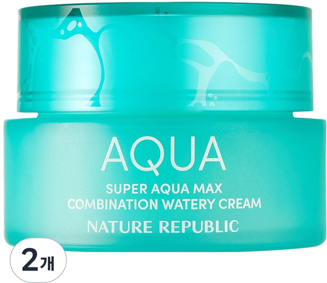 네이처리퍼블릭 슈퍼 아쿠아 맥스 컴비네이션 수분크림, 80ml, 2개