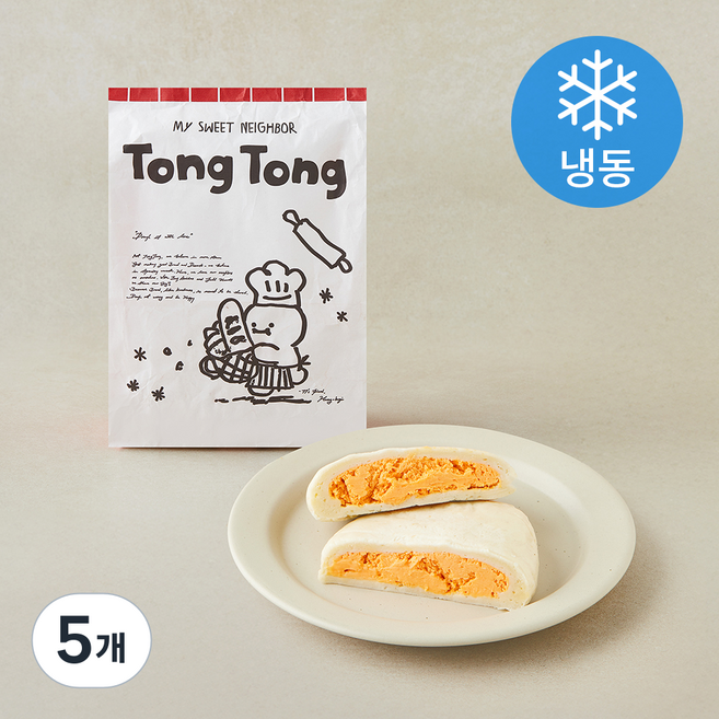 이웃집통통이 황치즈 쫀득빵 (냉동), 180g, 5개, 1개입
