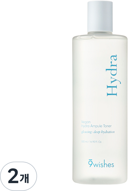 나인위시스 비건 하이드라 앰플 토너, 2개, 500ml