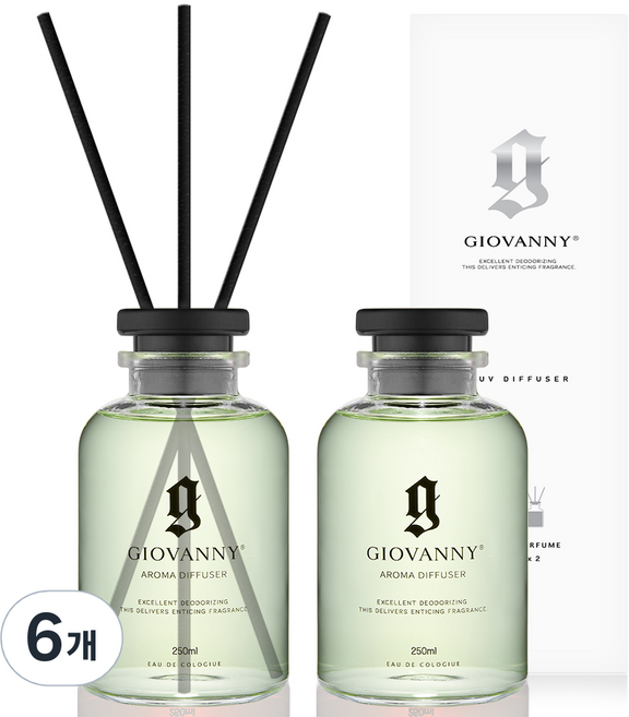 지오바니 러브 디퓨저 세트, 250ml, 6개, 가든파티
