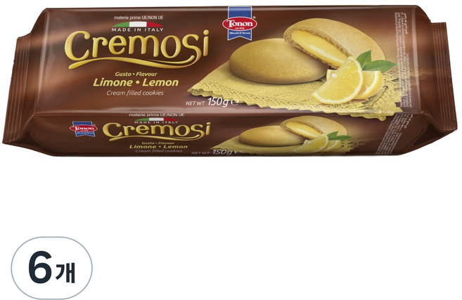 몬비소 크레모시 레몬 크림 쿠키, 150g, 6개