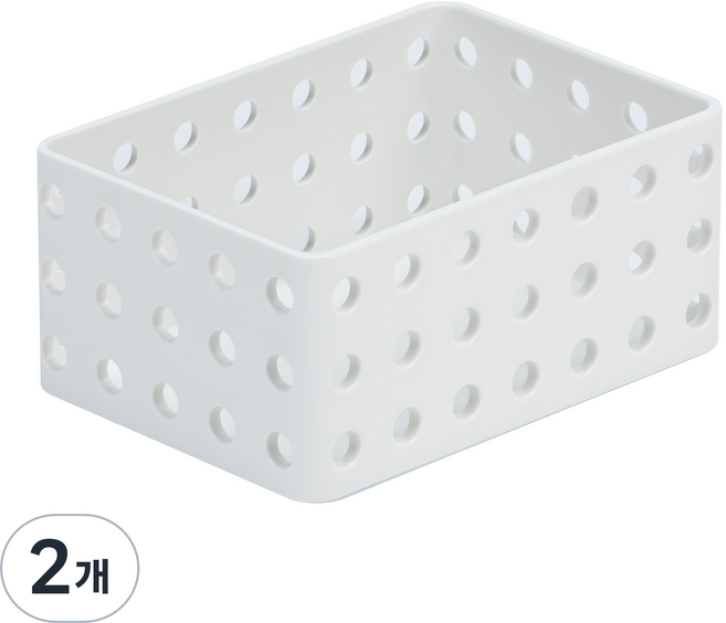 리템 S&S 수납 정리함, WHITE, 2개