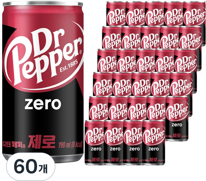 닥터페퍼 제로 탄산음료, 190ml, 60개