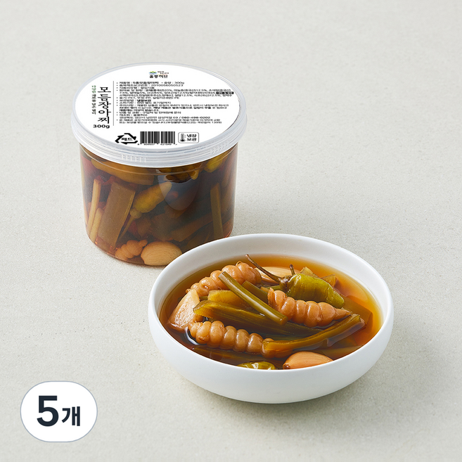 울릉허브 5종 모듬 장아찌, 300g, 5개