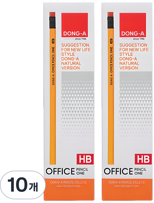 동아 오피스 연필 원 HB, 노랑, 120개