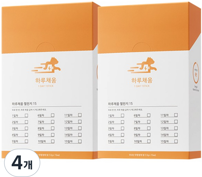 프로젝트21 고양이 하루채움 종합 영양제, 닭고기맛, 180g, 4개