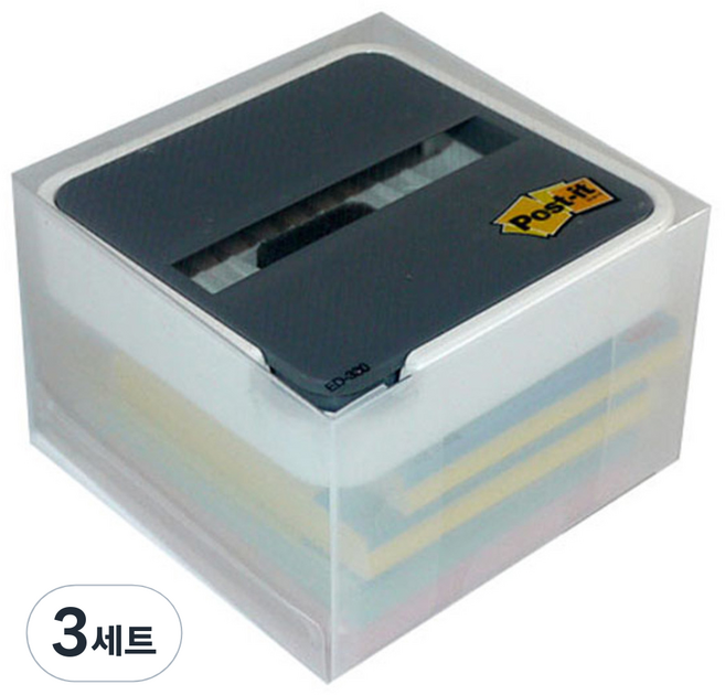 포스트잇 팝업 엣지 디스펜서 ED-330, 혼합색상, 400매, 3세트