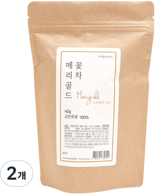 우리꽃연구소 메리골드꽃차, 40g, 1개입, 2개