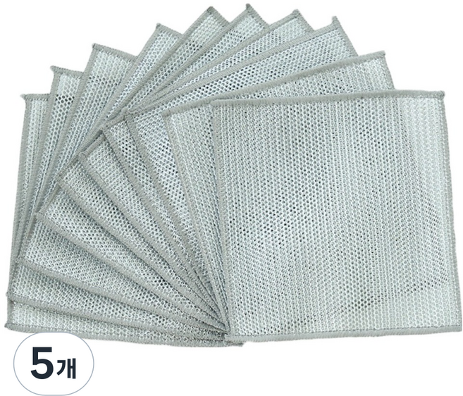 하우스클래스 2겹 노스크레치 은사 철 수세미, 5개, 10개입