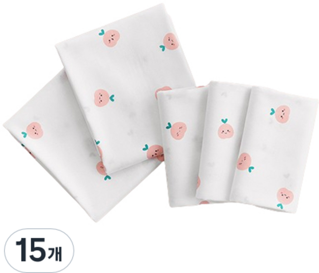 맘스네이처 밤부 대나무 아기 신생아 천기저귀, 모나, 15개