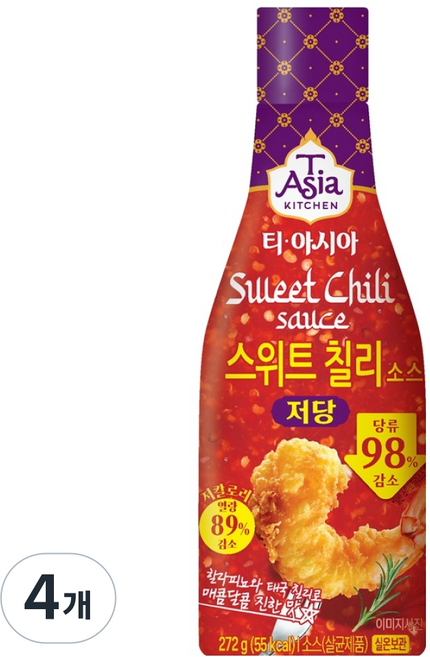 T Asia KITCHEN 低糖甜辣醬, 272g, 4個
