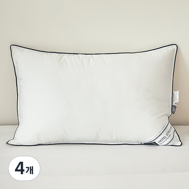 코멧 홈 진드기세이프 호텔식 프리미엄 마이크로화이버 일반형 베개솜, 화이트, 4개