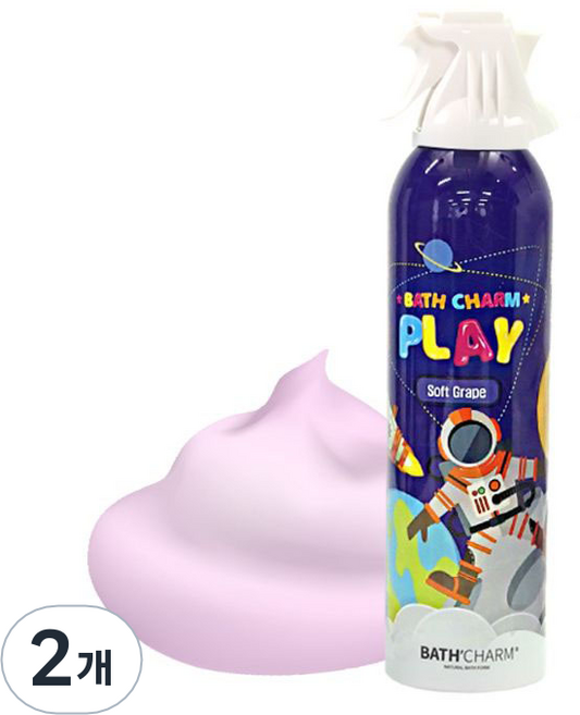 바스참 플레이 버블 클렌저 소프트 그레이프 향, 2개, 200ml
