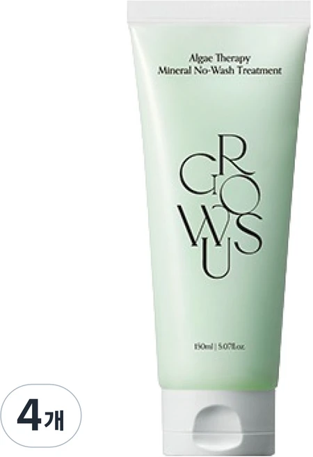 그로우어스 알게 테라피 미네랄 노워시 트리트먼트, 4개, 150ml - 쿠팡