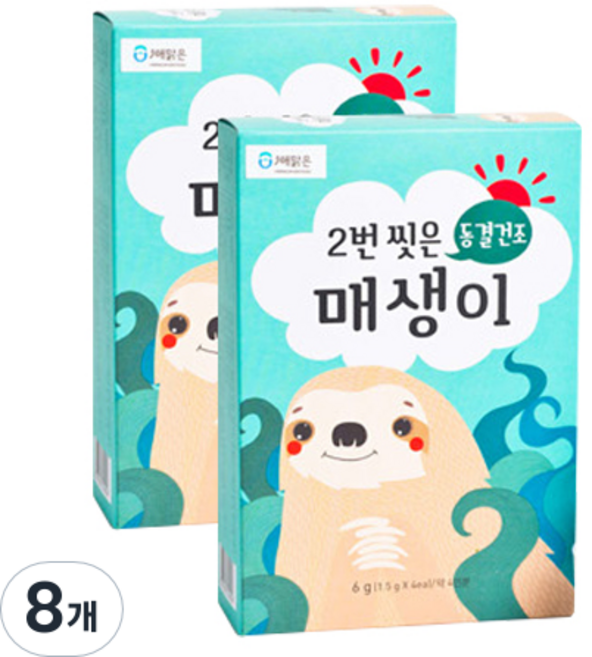 해맑은번영 바다모음 2번씻은 매생이 1.5g x 4p, 8개, 6g