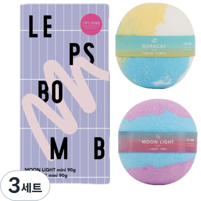 랩스밤 배쓰밤 입욕제 미니 2종 세트, 90g, 3개