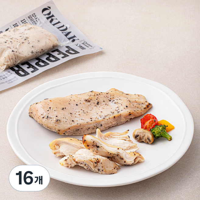 오프라이스 블랙페퍼 닭가슴살, 100g, 1개입, 16개