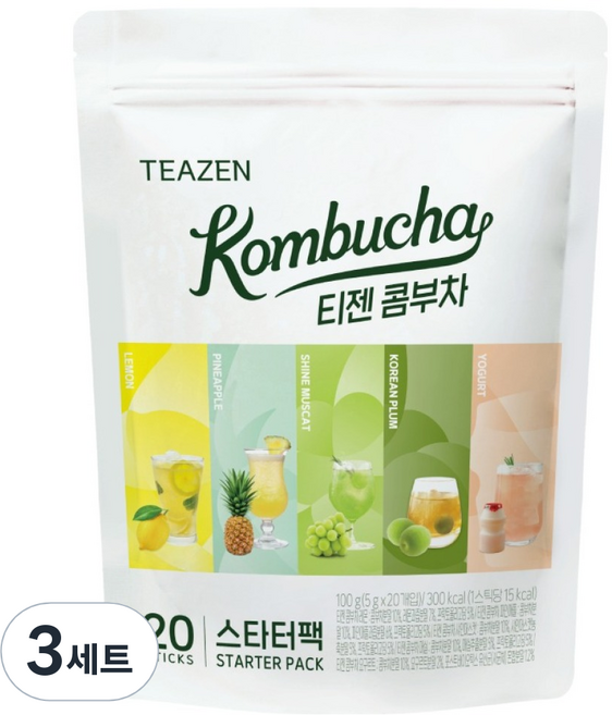 티젠 콤부차 스타터팩, 5g, 20개입, 3개