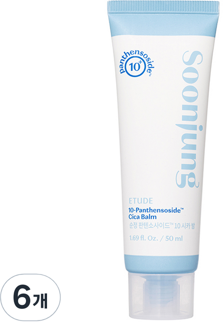 ETUDE 純淨泛醇10積雪草修護霜, 50ml, 6個