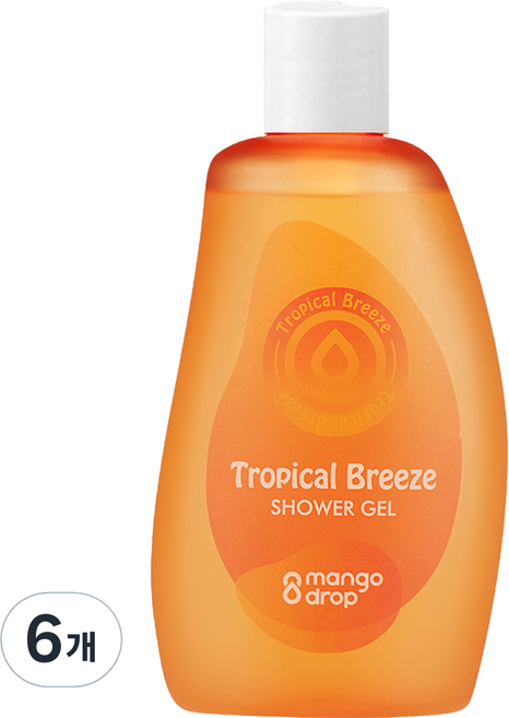 망고드랍 트로피컬 브리즈 샤워젤 과일향, 300ml, 6개
