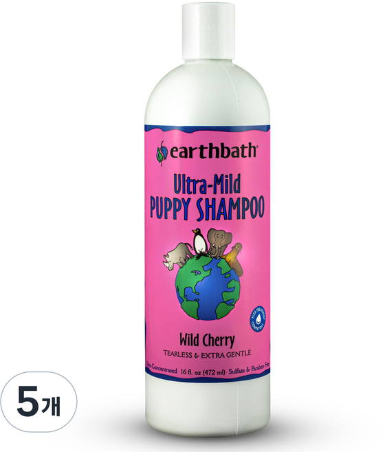 얼스배스 울트라 마일드 퍼피 샴푸, 472ml, 1개입, 5개