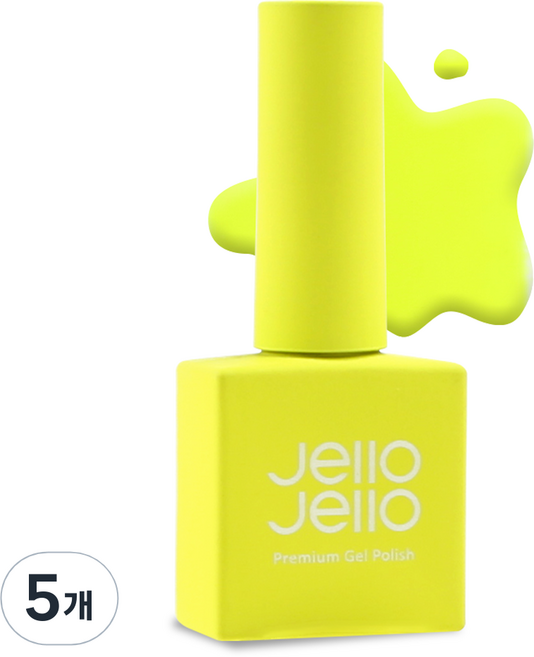 젤로젤로 네온 컬러 젤네일 폴리쉬, 울트라옐로우, 10ml, 5개