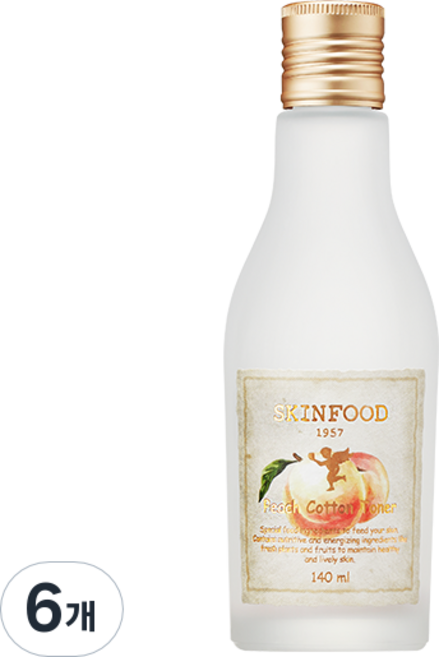 스킨푸드 피치뽀송 토너, 140ml, 6개