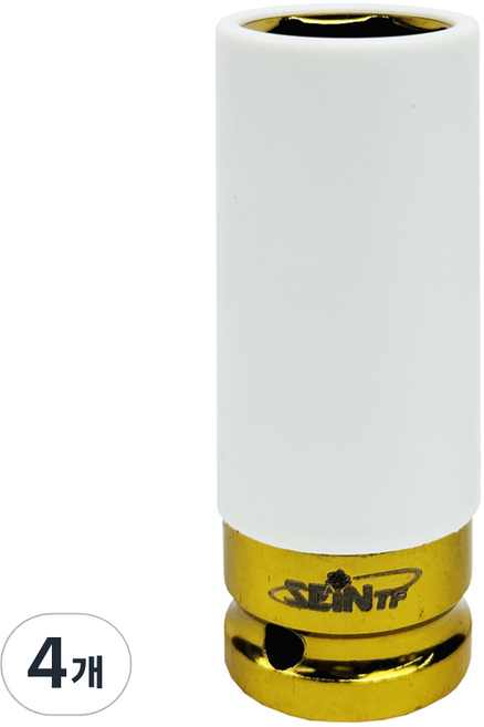 세인티에프 1/2인치 롱 너트 소켓 커버형 휠 복스알 19mm, 4개