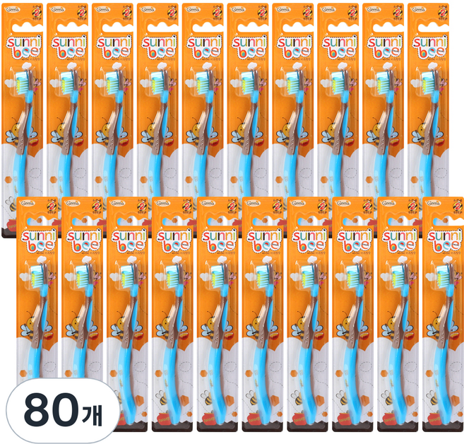 지앤마 써니비 키즈 칫솔 2단계, 남아용, 80개, 1개입