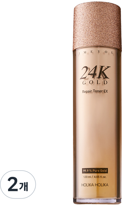 HOLIKA HOLIKA Prime Youth 24K 黃金修護化妝水 EX, 2個, 120ml