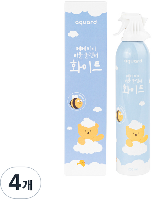 아가드 베베 비비 버블 클렌저 무향, 250ml, 4개