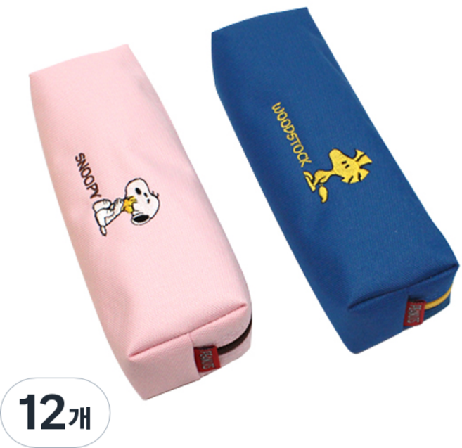 피너츠 자수필통 M, 랜덤 발송, 12개