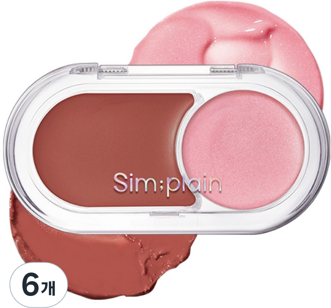 심플레인 글림온밤 2.5g, 03 핑크콜라다, 6개